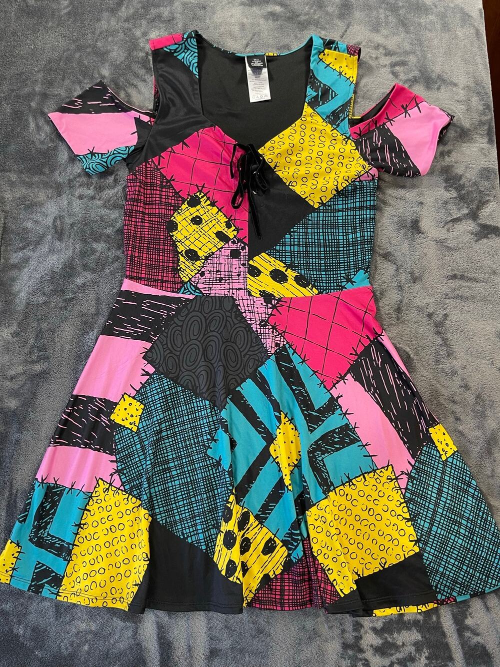 Disney Sally Patchwork Dress Nightmare Before Christmas Medium Cosplay Skater